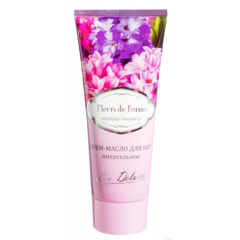 Крем-масло для ног питательное Liv Delano Fleurs De France Роскошь гиацинта 75 г