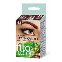Крем-краска стойкая для бровей и ресниц Фито Косметик Fito color, цвет горький шоколад (на 2 применения), 2х2 мл