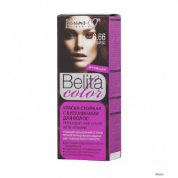 Крем-краска стойкая Belita Сolor с витаминами бордо тон №6.66 Крем-краска стойкая Belita Сolor с витаминами бордо тон №6.66