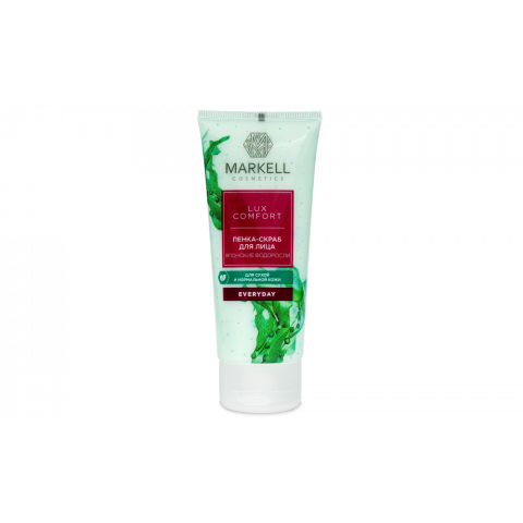 Пенка-скраб для лица Lux Comfort японские водоросли Markell 100мл Пенка-скраб для лица Lux Comfort японские водоросли Markell 100мл