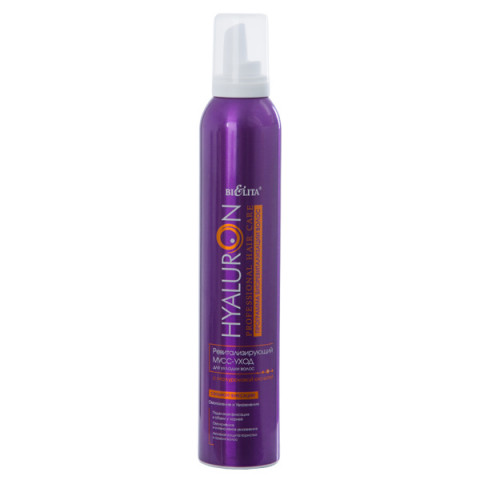 Мусс-уход для укладки волос Белита HYALURON Proffessional Hair Care ревитализирующий с гиалуроновой кислотой 300 мл Мусс-уход для укладки волос Белита HYALURON Proffessional Hair Care ревитализирующий с гиалуроновой кислотой 300 мл
