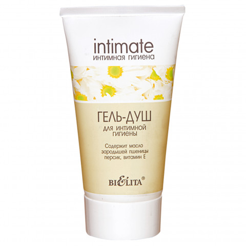 Гель-душ для интимной гигиены Белита Intimate содержит масло зародышей пшеницы, персик, витамин F 150 мл Гель-душ для интимной гигиены Белита Intimate содержит масло зародышей пшеницы, персик, витамин F 150 мл