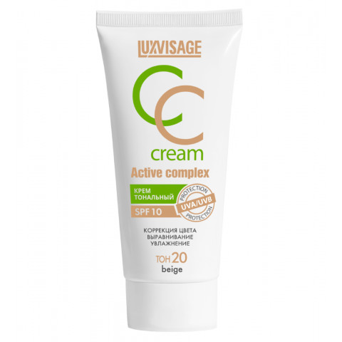Крем Luxvisage тональный 35 г CC Active complex SPF 10 тон 20 beige